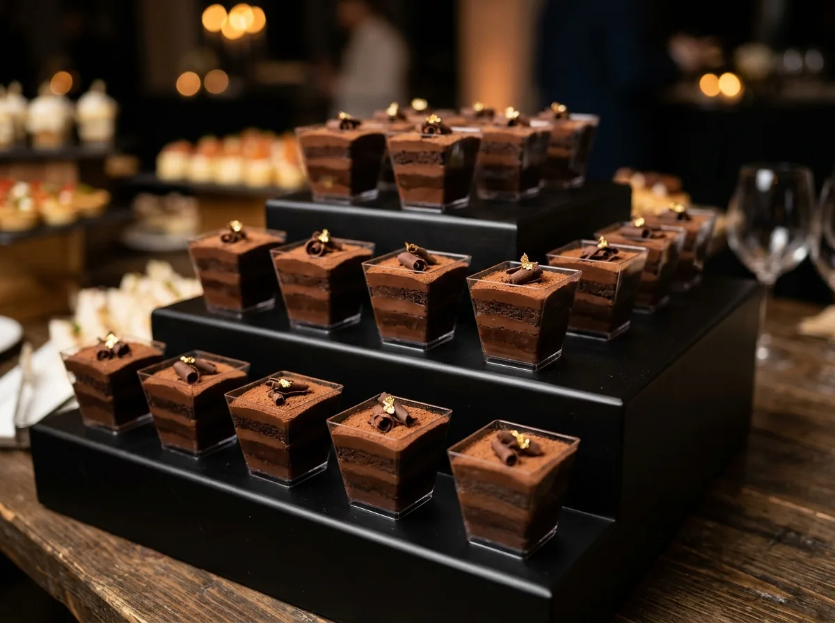 D&D Golden Ganache Cups with gold leaf