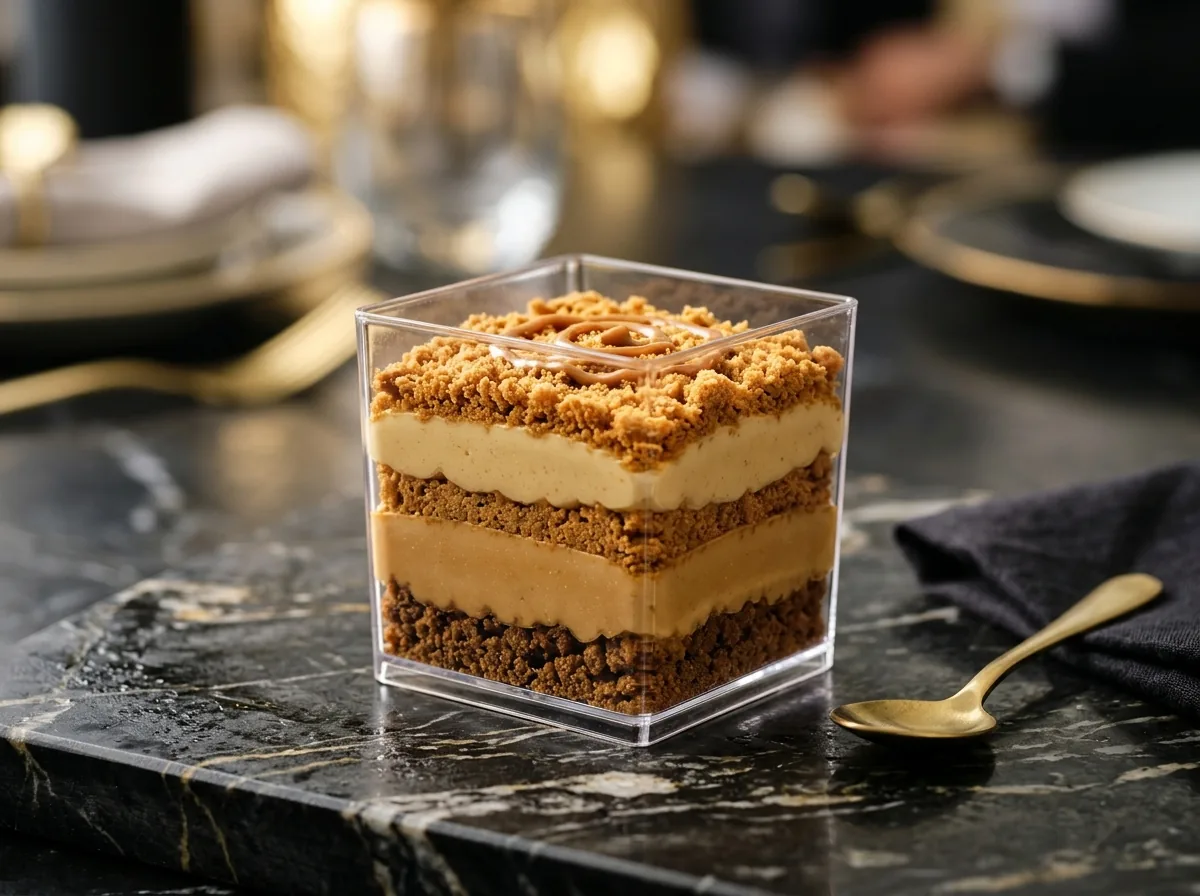 Divine Lotus Speculoos Squares layered cup
